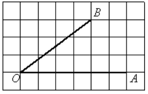 Найдите тангенс угла AOB, изображённого на рисунке. - Матемаматика ОГЭ:  решения задач - Подготовка к ОГЭ (ГИА)