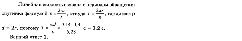 Ответ на вопрос Точка движется равномерно по окружности диа­метром... 